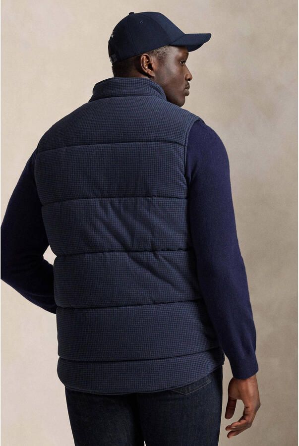 Polo Ralph Lauren Big & Tall bodywarmer met textuur Plus Size donkerblauw - Foto 3