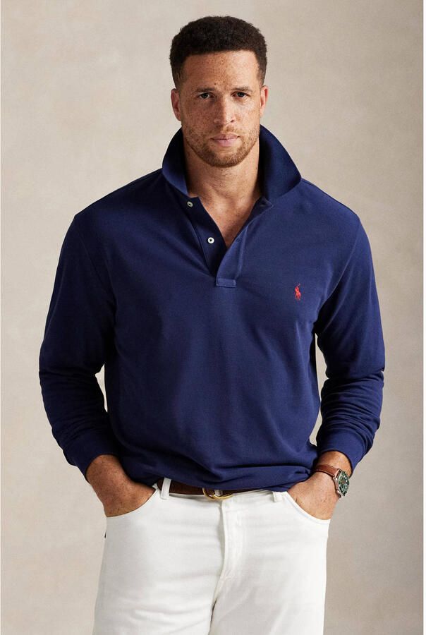 Polo Ralph Lauren Big & Tall Plus size poloshirt met labelstitching - Foto 2