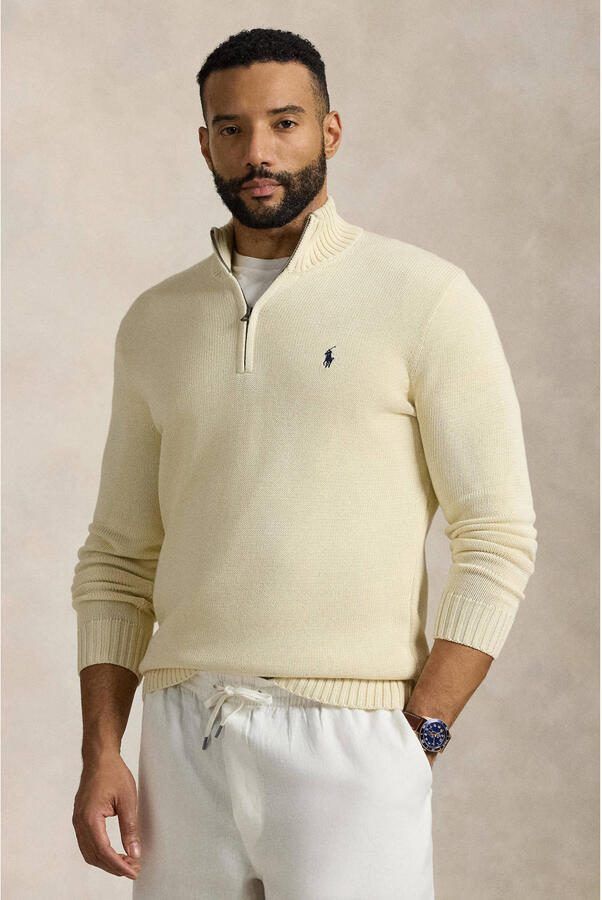 Polo Ralph Lauren Big & Tall trui fijn gebreid Plus Size ecru