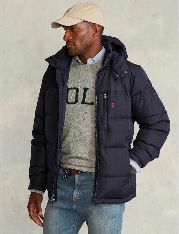 POLO Ralph Lauren Big & Tall +size gewatteerde jas Plus Size van gerecycled polyester collection navy
