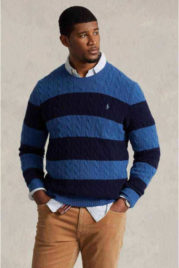 Polo Ralph Lauren Big & Tall PLUS SIZE gebreide pullover met streepmotief