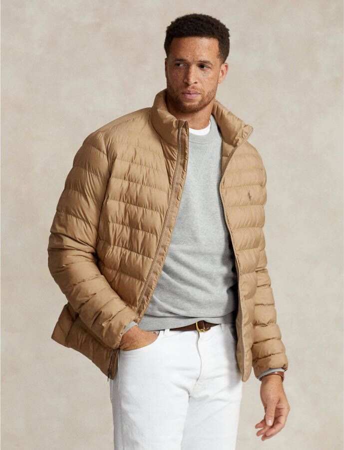 POLO Ralph Lauren Big & Tall +size gewatteerde jas Plus Size van gerecycled polyester desert khaki