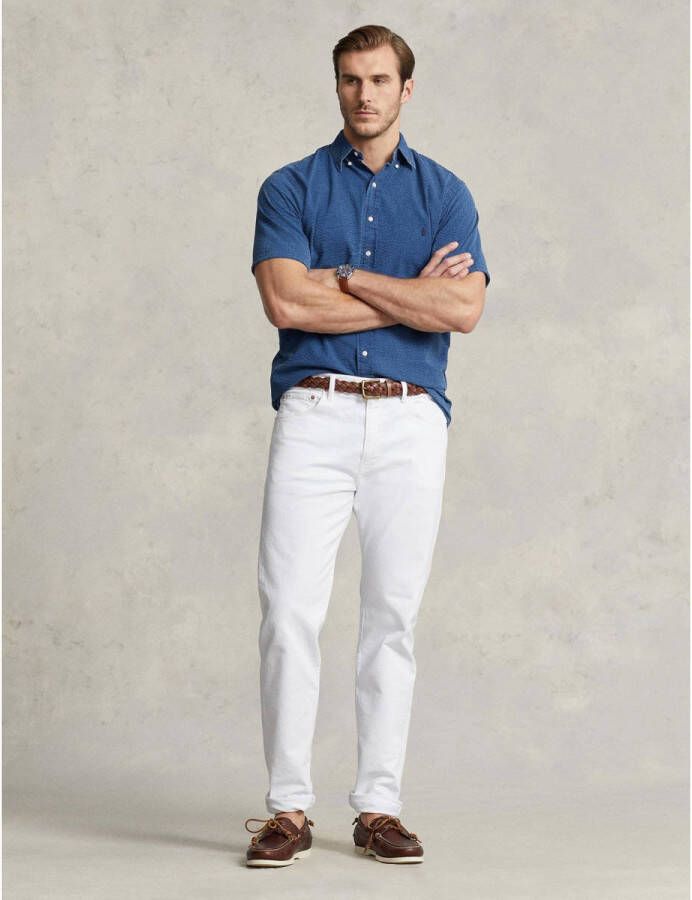 POLO Ralph Lauren Big & Tall +size regular fit overhemd met textuur dark indigo