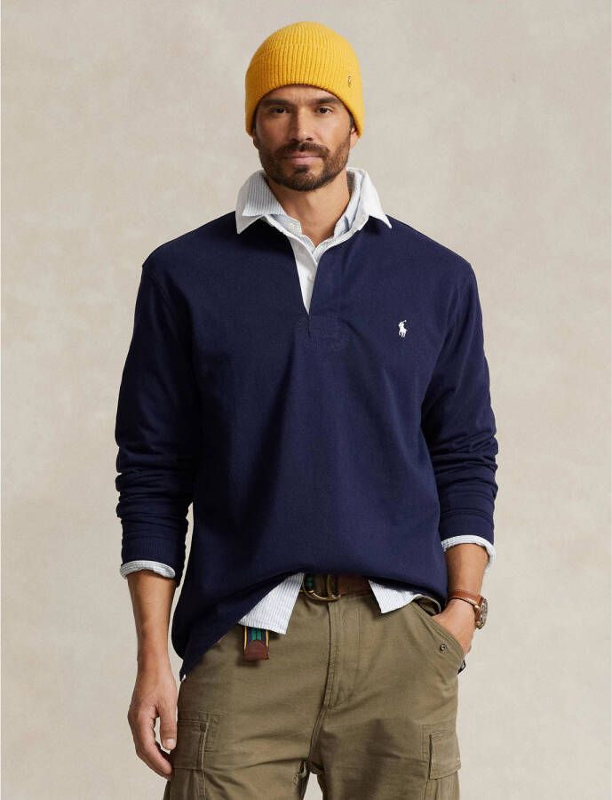 POLO Ralph Lauren Big & Tall +size regular fit polo met contrastbies cruise navy
