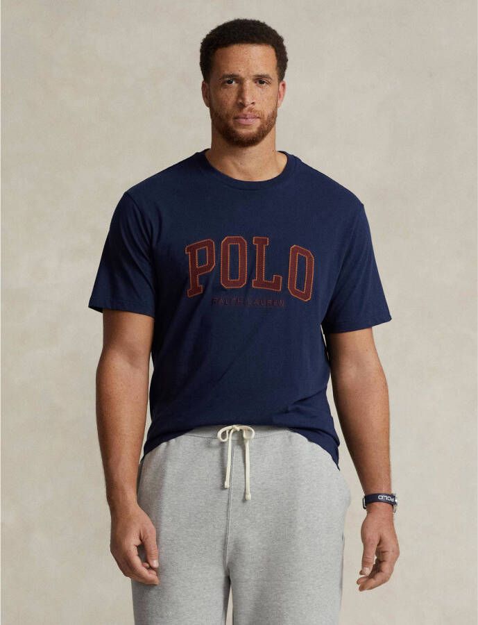 POLO Ralph Lauren Big & Tall +size regular fit T-shirt met printopdruk cruise navy