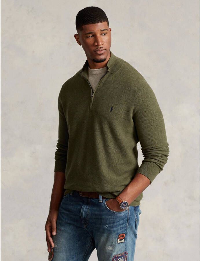 POLO Ralph Lauren Big & Tall +size schipperstrui army olive heather
