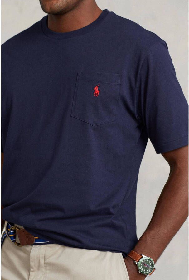 Polo Ralph Lauren Big & Tall Plus size T-shirt met labelstitching model 'SS JRSY CN'