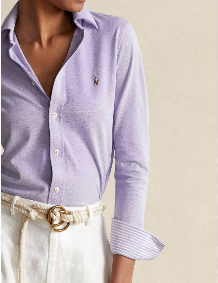 Polo Ralph Lauren Overhemdblouse met logostitching model 'HEIDI'
