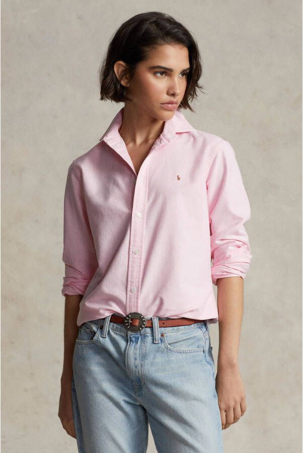Ralph Lauren Roze Polo Pony Katoenen Shirt Pink Dames