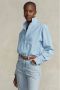 POLO Ralph Lauren denim blouse met backprint en borduursels blauw - Thumbnail 1