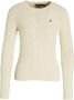 Polo Ralph Lauren Kimberly LS Pullover V-Hals Gebreide Trui voor Moderne Vrouwen White Dames - Thumbnail 1