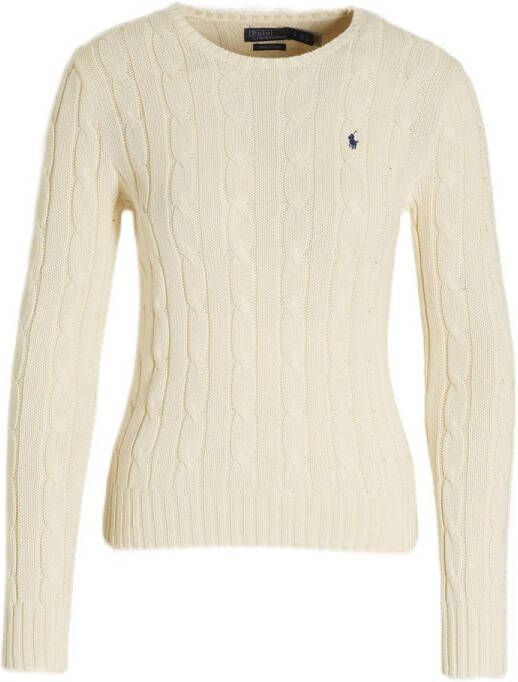 Polo Ralph Lauren Kimberly LS Pullover V-Hals Gebreide Trui voor Moderne Vrouwen White Dames