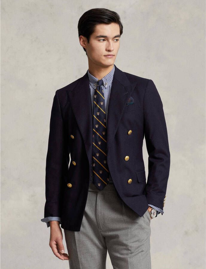 Polo Ralph Lauren casual overhemd Slim Fit slim fit blauw geruit katoen