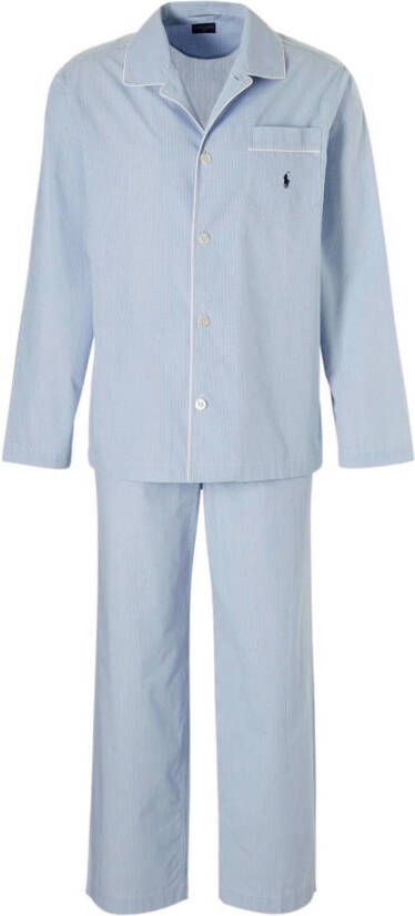 POLO Ralph Lauren geruite pyjama lichtblauw wit