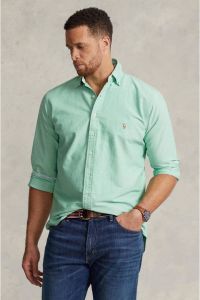POLO Ralph Lauren gestreept regular fit overhemd golf green