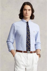POLO Ralph Lauren gestreept slim fit overhemd blue white