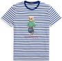 POLO Ralph Lauren gestreept slim fit T-shirt blauw wit - Thumbnail 1