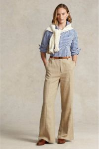 POLO Ralph Lauren gestreepte blouse lichtblauw wit