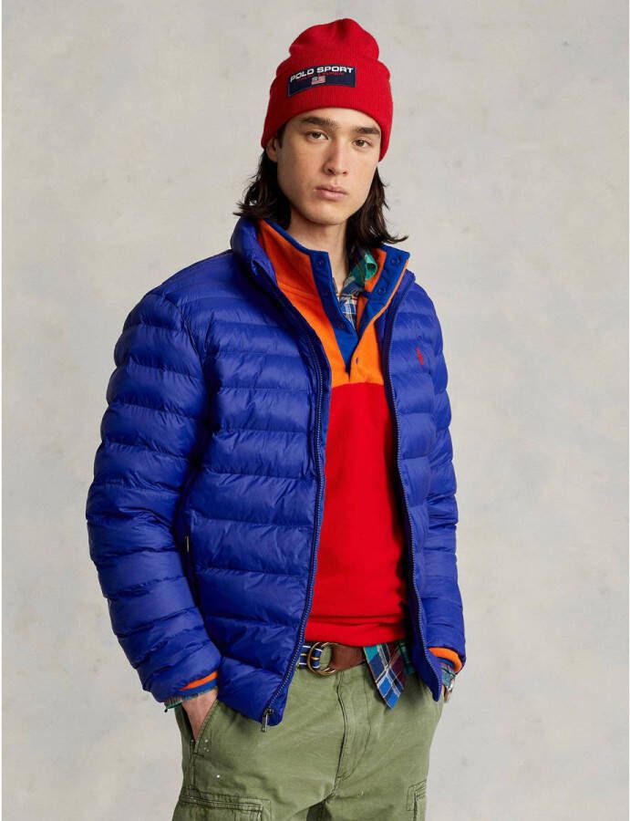 Polo Ralph Lauren Blauwe Opvouwbare Gewatteerde Pufferjas Blue Heren