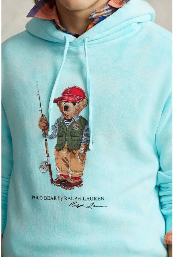 POLO Ralph Lauren hoodie met printopdruk island aqua