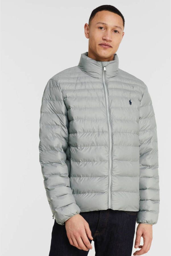 Polo Ralph Lauren Opvouwbare waterafstotende nylon gewatteerde jas Gray Heren