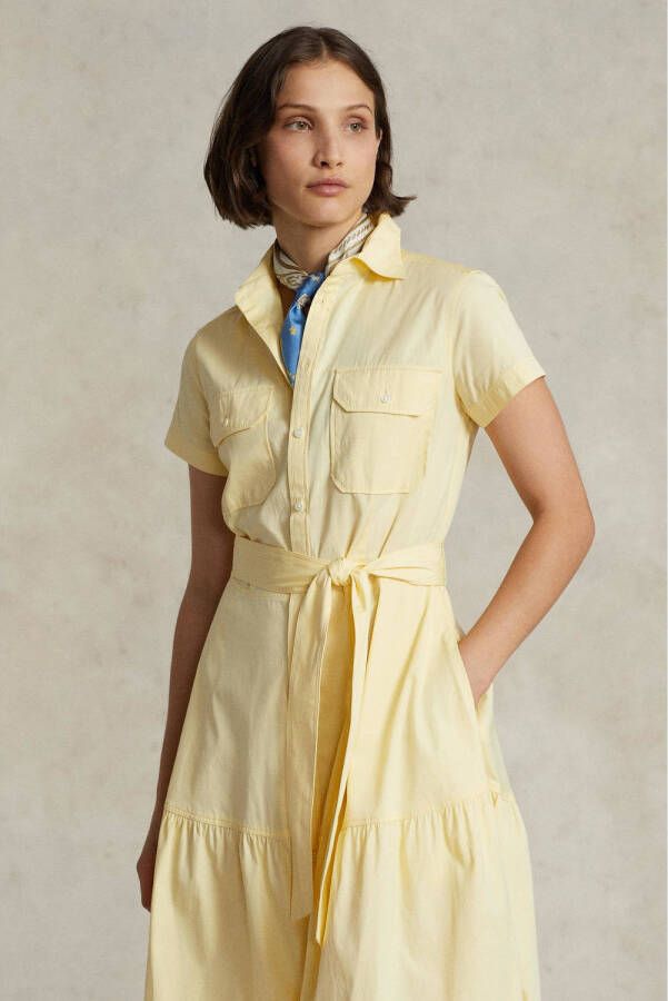 POLO Ralph Lauren jurk met ruches geel
