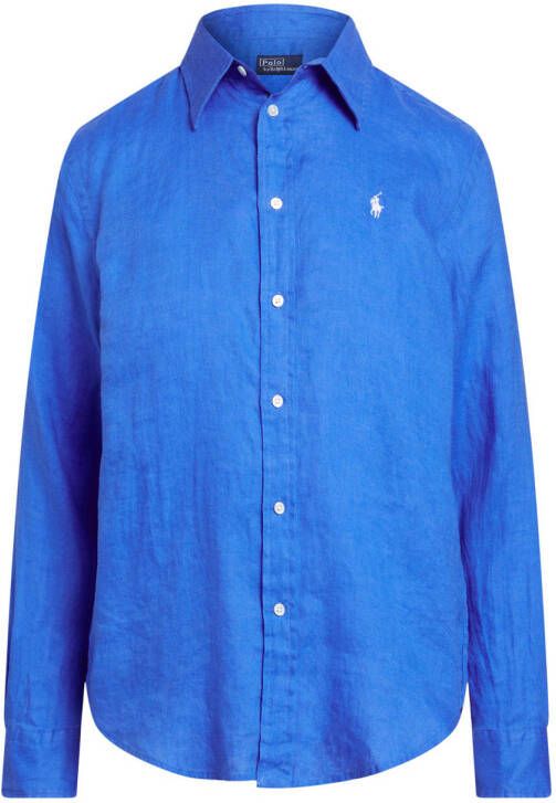 Polo Ralph Lauren Relaxed fit linnen blouse met labelstitching