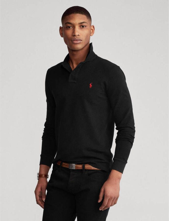 Polo Ralph Lauren Slim fit poloshirt in design met lange mouwen