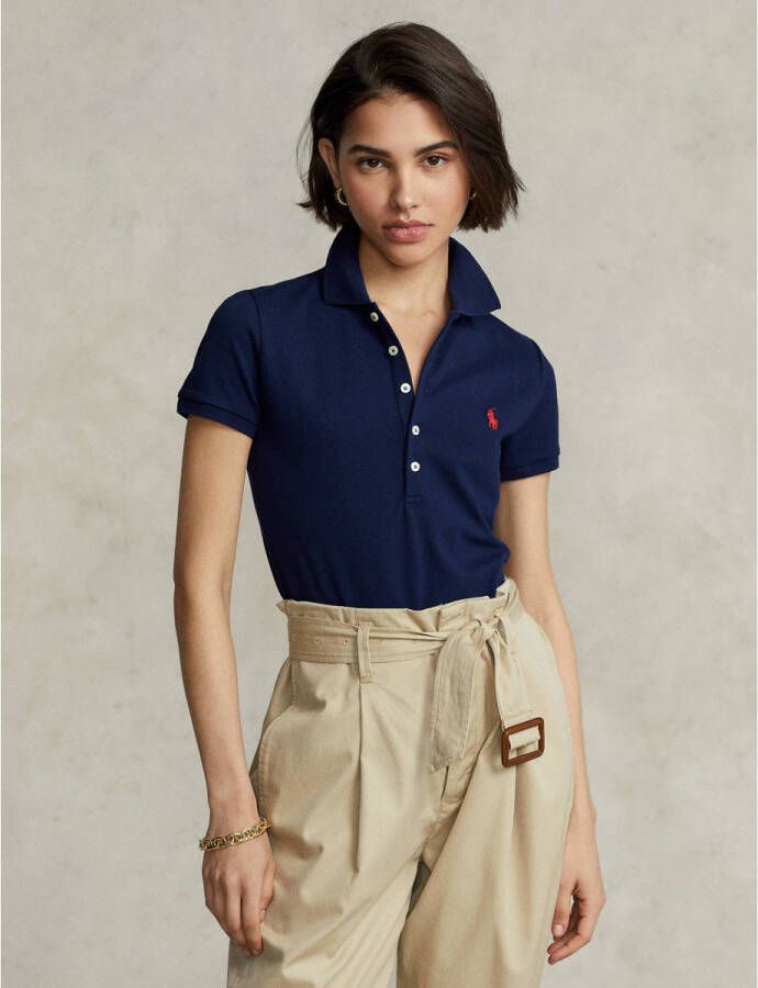 Polo Ralph Lauren Slim fit poloshirt met logostitching model 'JULIE'