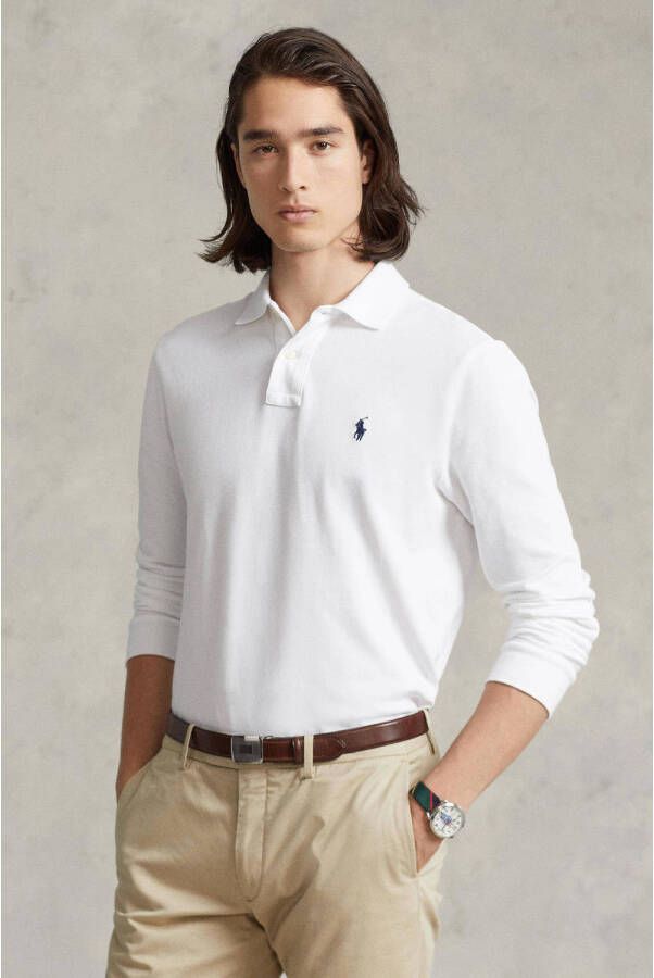 Polo Ralph Lauren Lange Mouw Polo Shirt voor Heren Wit Heren