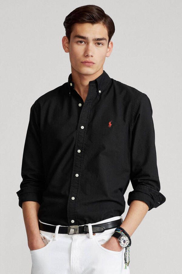 Polo Ralph Lauren Zwarte Oxford Overhemd Casual Stijl Black Heren