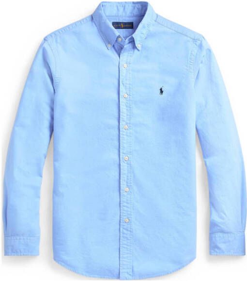 POLO Ralph Lauren regular fit overhemd met borduursels harbor island blue