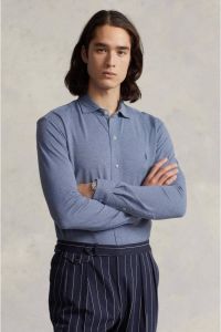 POLO Ralph Lauren regular fit overhemd met textuur navy jacquard texture
