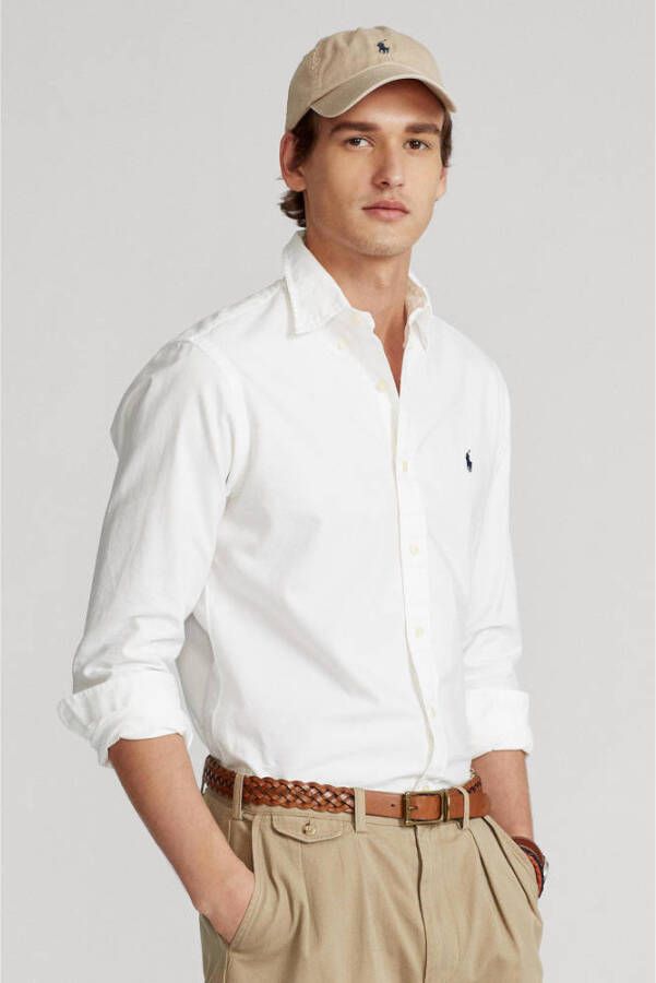 Ralph Lauren Wit Overhemd Lange Mouwen Custom Fit White Heren