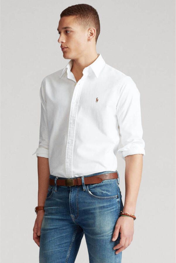 Polo Ralph Lauren Overhemd Lange Mouw CHEMISE AJUSTEE EN OXFORD COL BOUTONNE LOGO PONY PLAYER MULTICO