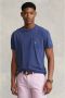 Polo Ralph Lauren Blauw Katoen-Linnen T-Shirt met Polo Pony Motief Blue Heren - Thumbnail 1