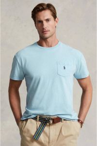 POLO Ralph Lauren regular fit T-shirt met linnen powder blue