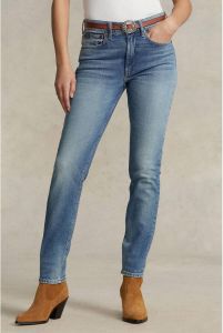 Polo Ralph Lauren Skinny High-Waisted Jeans met Opvallende Details Blauw Heren
