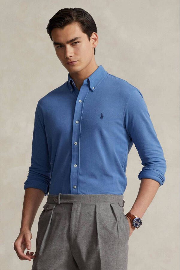 POLO Ralph Lauren slim fit overhemd met logo nimes blue