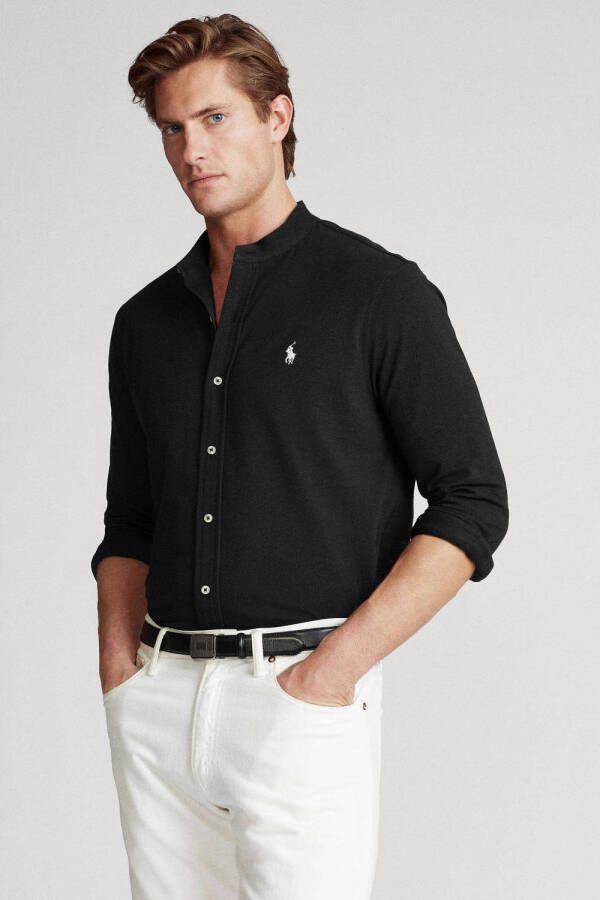 POLO Ralph Lauren slim fit overhemd met logo polo black