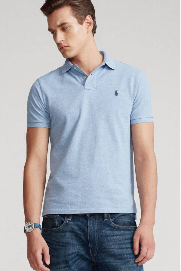 Ralph Lauren Polo T-shirt met korte mouwen Custom Slim Fit Blue Heren