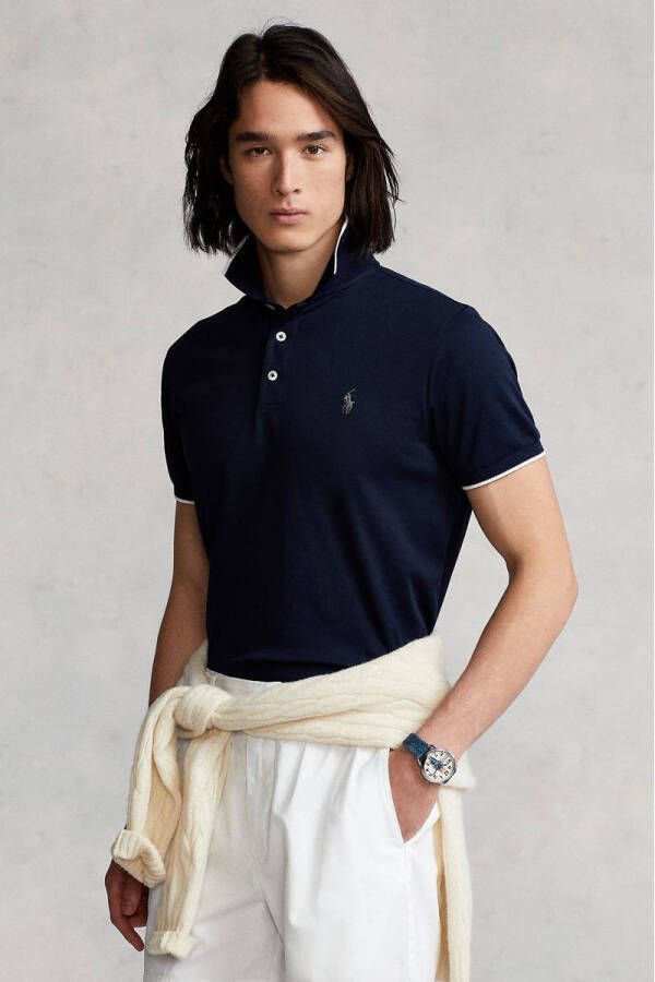 Polo Ralph Lauren Custom Slim-Fit Polo Shirt Blue Heren