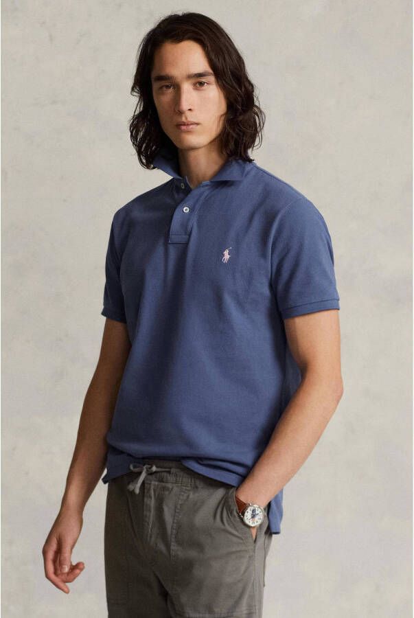 Ralph Lauren Blauw Slim Fit Polo Shirt met korte mouwen Blue Heren