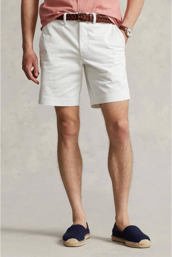 Ralph Lauren Witte Katoenmix Shorts met Geborduurd Logo White Heren