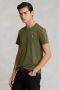 Polo Ralph Lauren Donkergroene Custom Slim Fit Jersey Crewneck T-Shirt Green Heren - Thumbnail 1