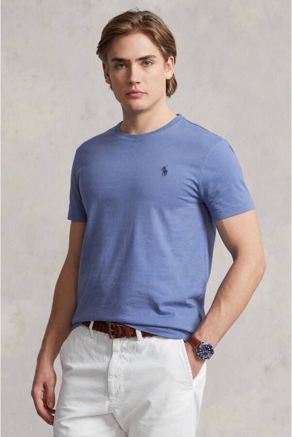 POLO Ralph Lauren slim fit T-shirt met logo nimes blue