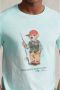 POLO Ralph Lauren slim fit T-shirt met printopdruk island aqua - Thumbnail 1