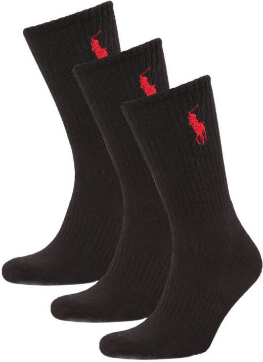 POLO Ralph Lauren sokken Big Pony set van 3 zwart