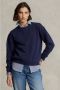 Ralph Lauren Navyblauwe Katoenen Sweatshirt met Iconisch Pony Borduurwerk Blauw Dames - Thumbnail 1