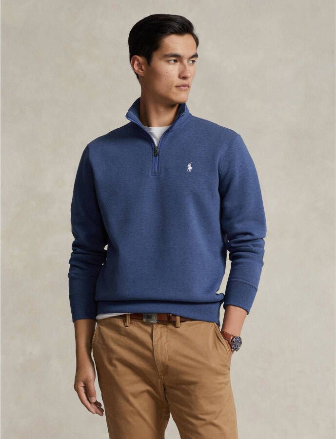 POLO Ralph Lauren sweater met logo en borduursels derby blue heather